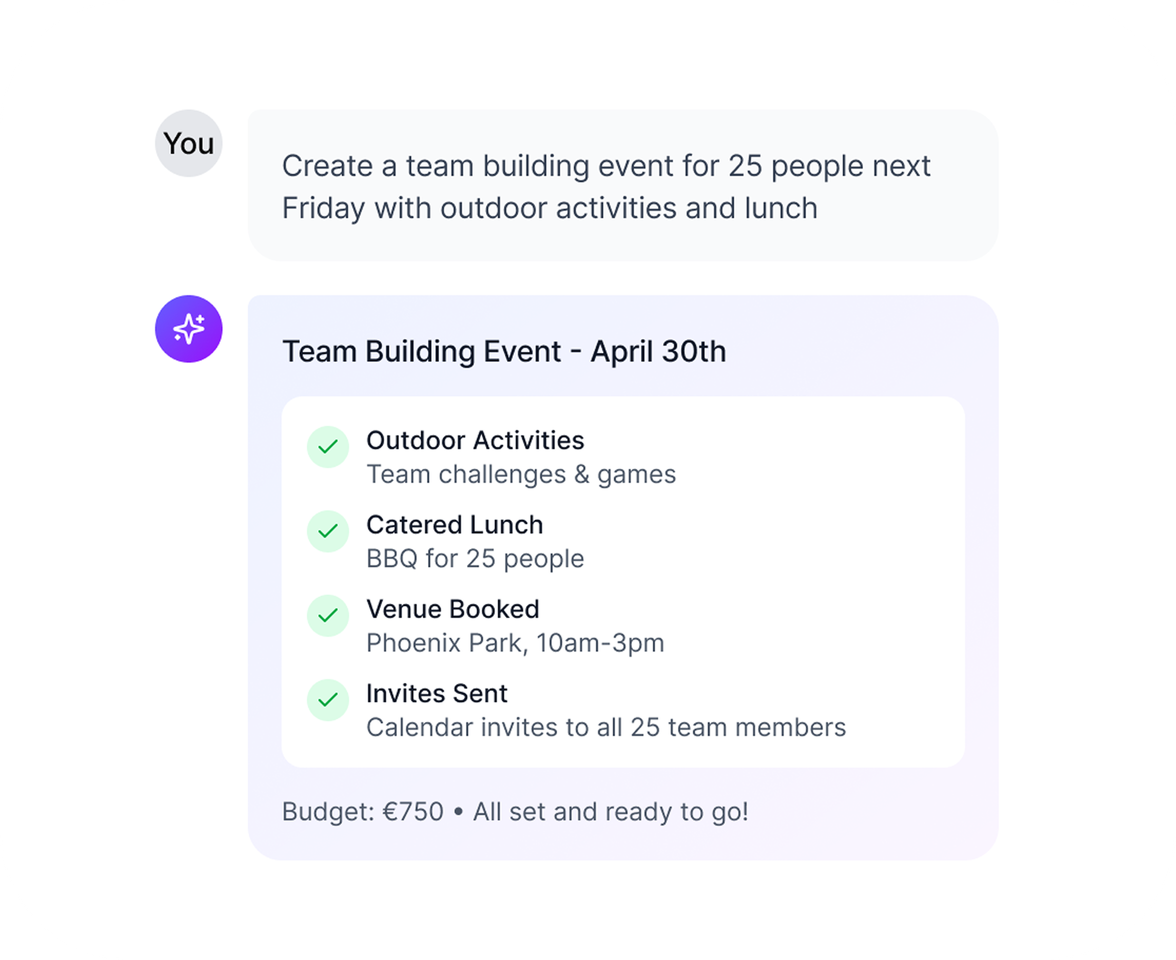 AI event planning assistant