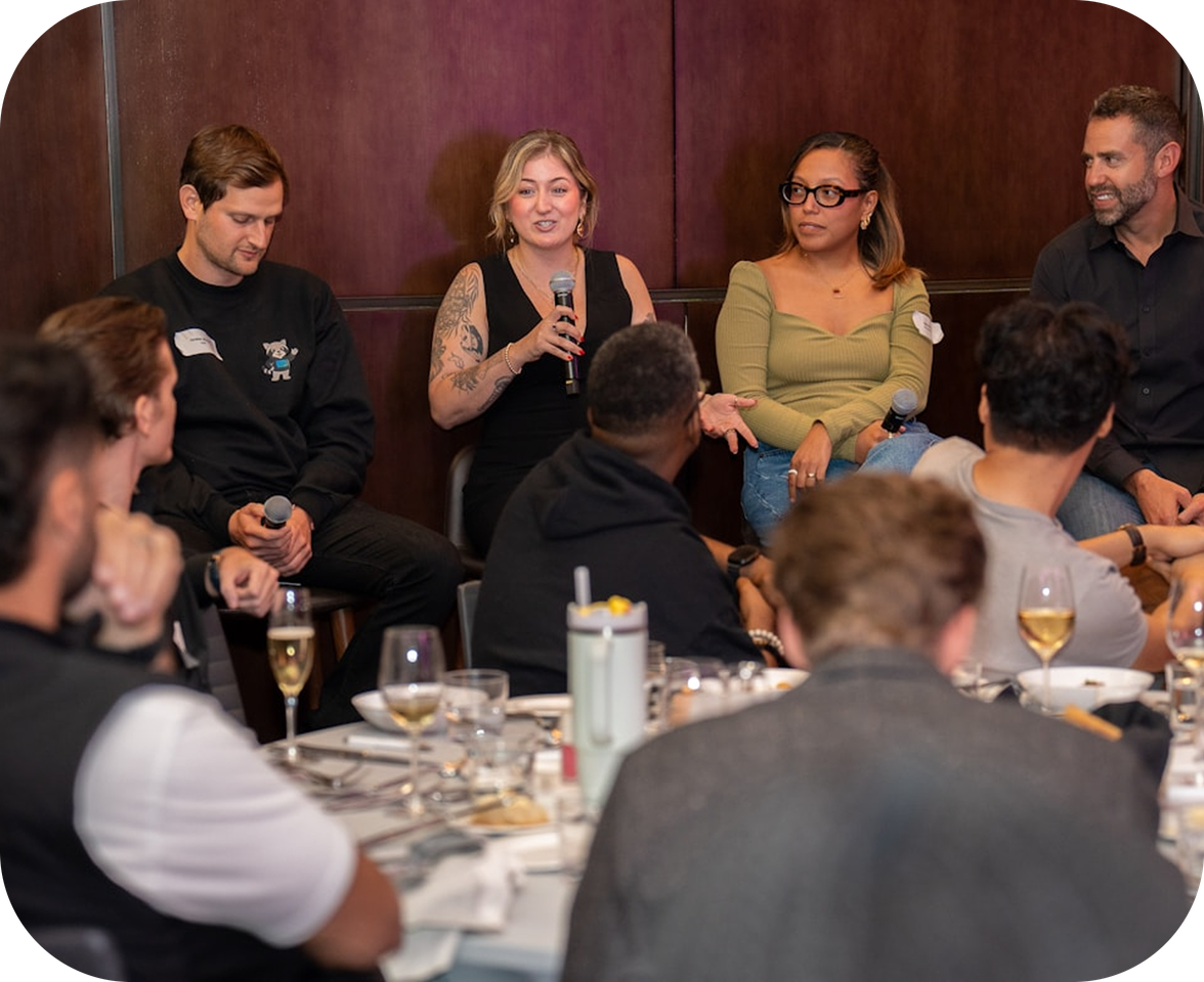 Team dining at a restaurant
