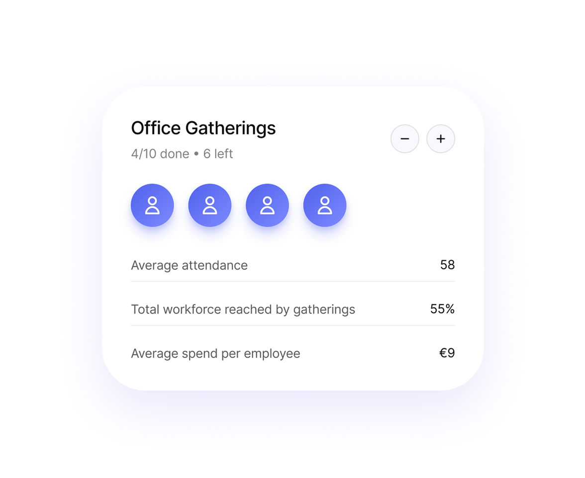 Office gatherings vendor marketplace branded interface